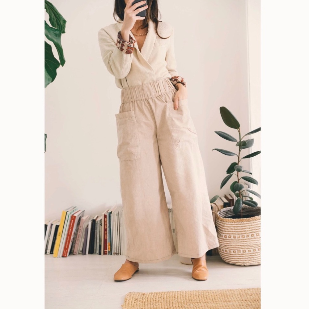 Free People Cosmic Way 100 % Cotton wide leg pants
